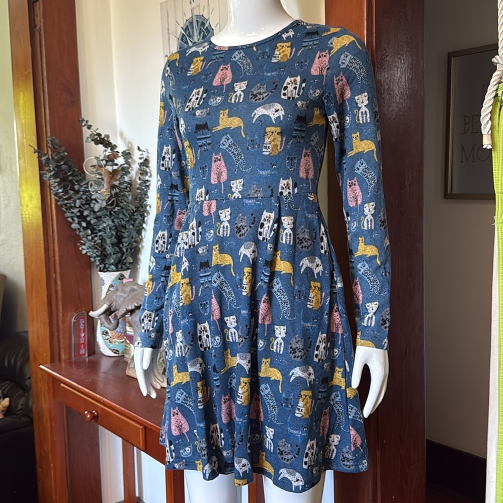 NWT MS wardrobe NY size small Kat soft dress Colorful Animal Print Dress